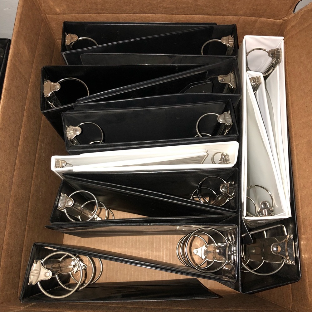 3 Ring Binder Heavy Duty Blk & Wht Folder(Bundle)
